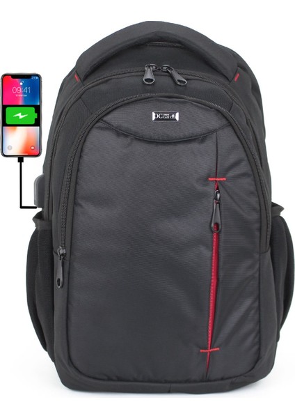 USB Aparatlı Laptop Sırt Çantası 15,6 Inç Darbe Emici Koruma Su Geçirmez Kumaş