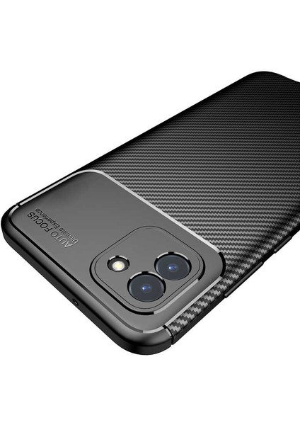Samsung Galaxy A03 Kılıf Negro Karbon Desen Silikon + Ekran Koruyucu