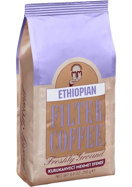 Kurukahveci Ethiopian Filtre Kahve Öğütülmüş 250 G