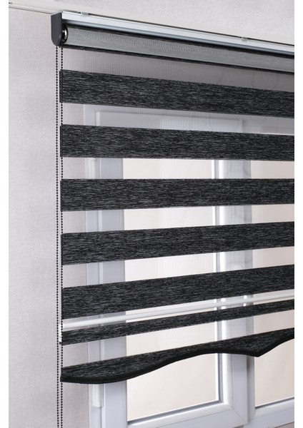 Etekli Antrasit Bambu Kaliteli Güneşlik Stor Perde