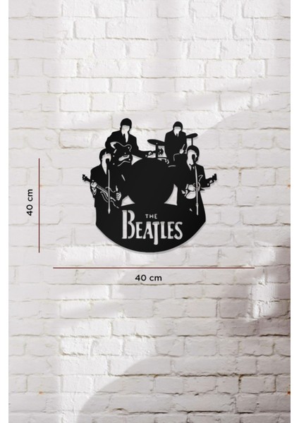 The Beatles Temalı Dekoratif Ahşap Tablo