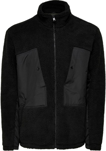 Onsvillads Sherpa Mix Jacket Otw Erkek Polar Ceket 22022512-BLACK Siyah