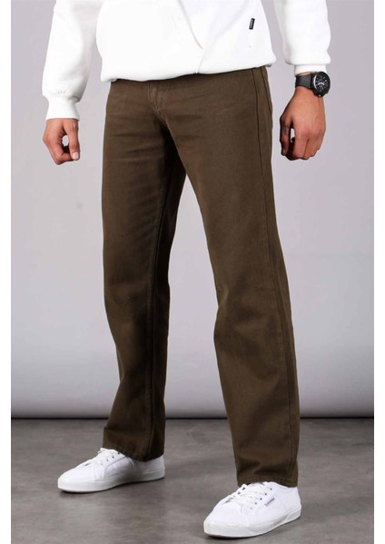 Haki Straight Fit Erkek Jean Pantolon 6312