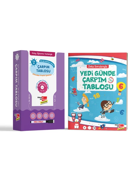 Kolay Öğrenme Yöntemiyle ve Yedi Günde Çarpım Tablosu 2 Li Set