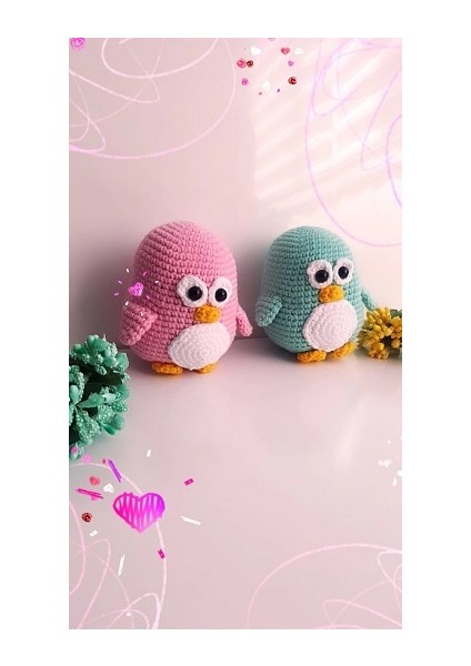 Design By Oykum 2'li Amigurumi Penguen