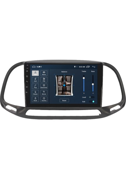 Fiat Doblo Android 11 Carplay Multimedya Ekran Teyp 2GB+16GB