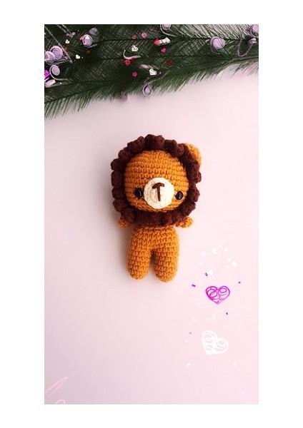 Amigurumi Minik Aslan Anahtarlık