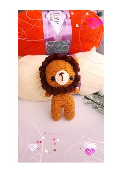 Amigurumi Minik Aslan Anahtarlık