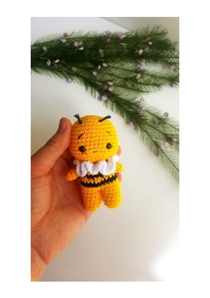 Amigurumi Minik Arı Anahtarlık