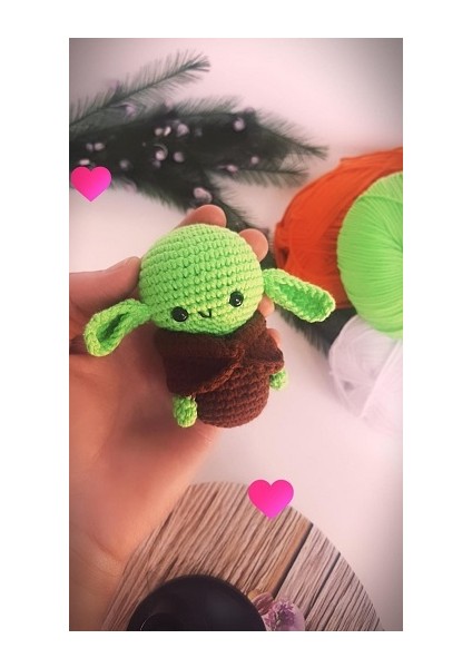 Baby Yoda Anahtarlık (El Örgüsüdür)