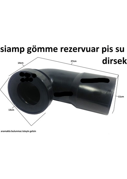 Tema Siamp Gömme Rezervuarpis Su Dirseği