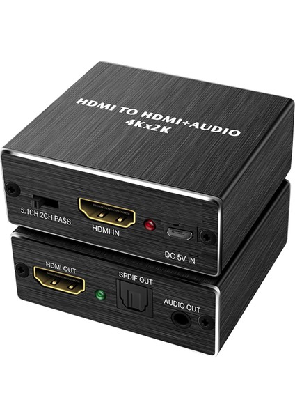 HDMI Ses Ayırıcı HDMI To HDMI + 3.5mm Audio + Optik Spdıf Out HDMI Ses Dönüştürücü Audio Extractor