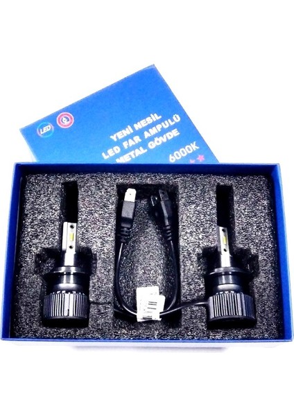 Honda Cr-V LED Xenon Uzun Far Ampulü Hb3 9005 Şimşek Etkili Csp Çip 10000 Lümen