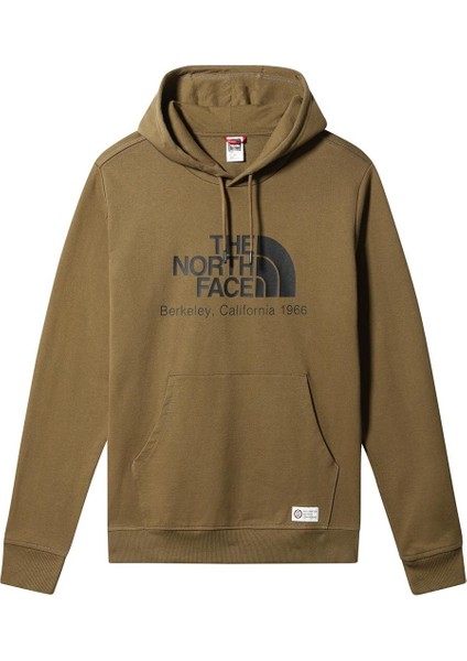 Berkeley California Erkek Yeşil Kapüşonlu Sweatshirt