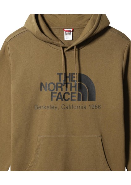 Berkeley California Erkek Yeşil Kapüşonlu Sweatshirt