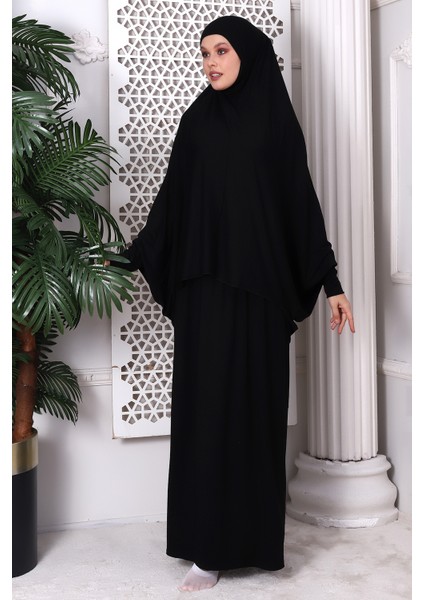 Iki Parça Pratik Namaz Elbisesi 8016 Siyah fiyatları