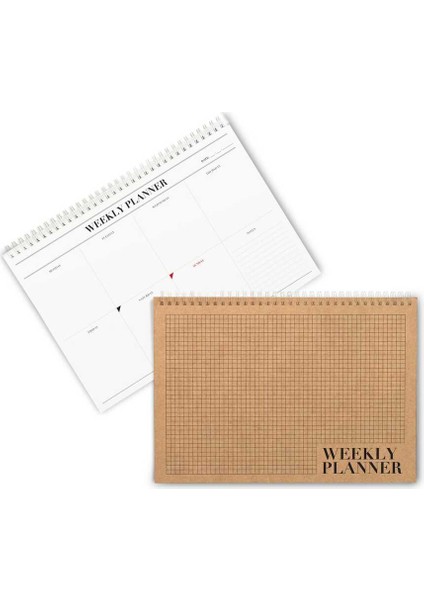 Haftalık Planlayıcı (Sümen) - A4 Boy Kraft Kapak