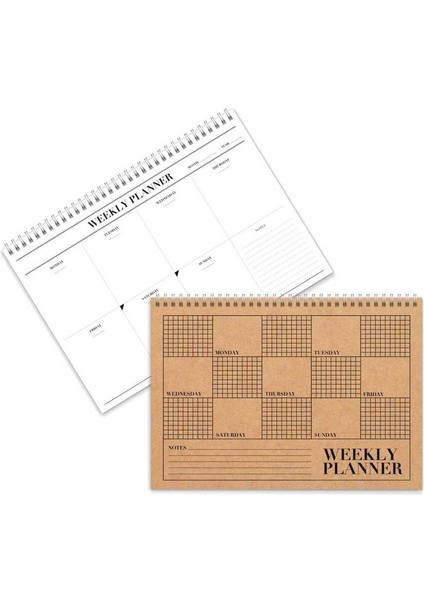 Haftalık Planlayıcı (Sümen) Günler - A4 Boy Kraft Kapak