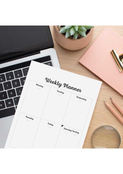 Haftalık Planlama Not Defteri Vintage Weekly Planner