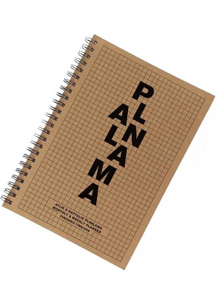 Tarihsiz Ajanda - Haftalık Planlayıcı (Sümen) - A5 Boy Kraft Kapak