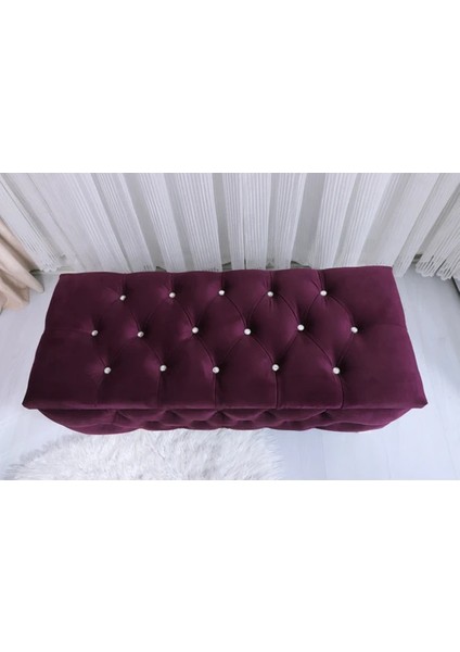 Lüks Sandıklı Chester Puf Bench Ayakucu Koltuk 90 cm fiyatları