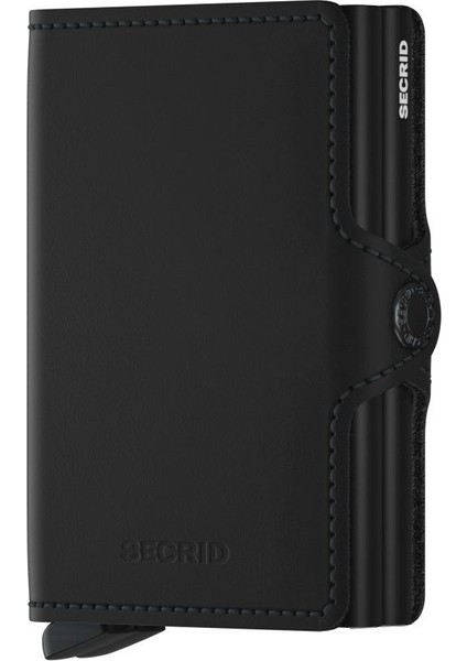 Twinwallet Matte Black, N/a - %100 Orjinal Avrupa Derisi Ikiz Cüzdan