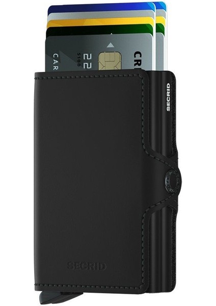 Twinwallet Matte Black, N/a - %100 Orjinal Avrupa Derisi Ikiz Cüzdan