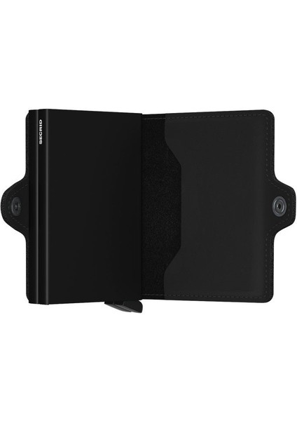 Twinwallet Matte Black, N/a - %100 Orjinal Avrupa Derisi Ikiz Cüzdan
