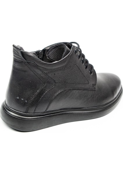 1056 Erkek Fermuarlı Deri Bot Siyah fırsatları