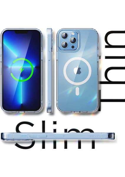 Apple iPhone 13 Pro Kılıf Şeffaf Magsafe Uyumlu Kılıf 6.1 Kamera Korumalı Sararmayan Kapak indirimleri
