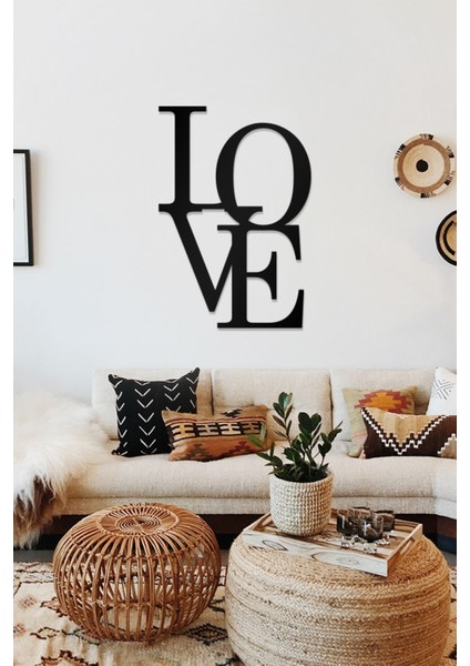 Love Temalı Dekoratif Ahşap Tablo