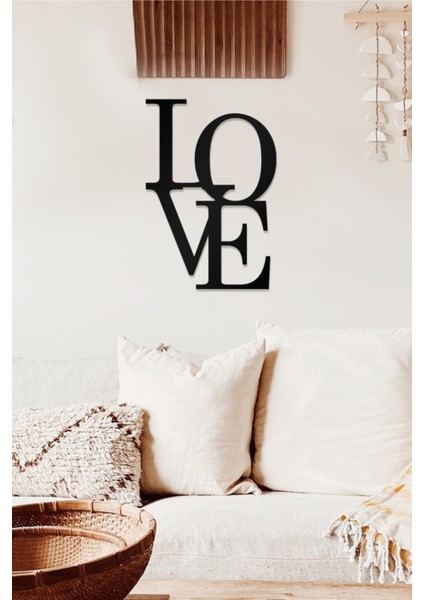 Love Temalı Dekoratif Ahşap Tablo