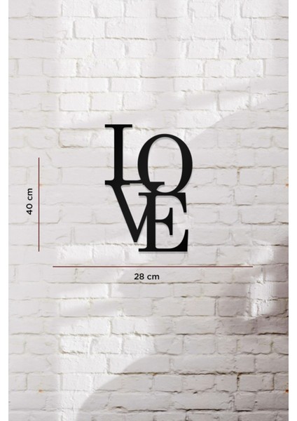 Love Temalı Dekoratif Ahşap Tablo