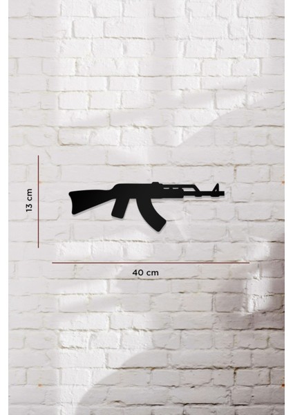 AK47 Temalı Dekoratif Ahşap Tablo