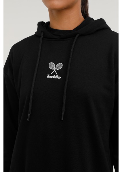 W-SLG29 Anita Logo Hoodie Siyah Kadin Sweatshirt fırsatları