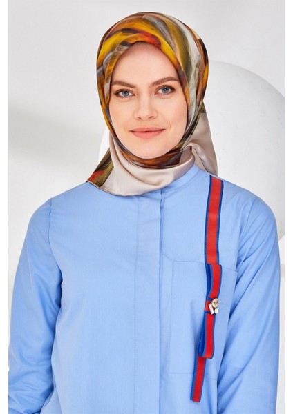 Özel Nostalji Serisi Twill Ipek Eşarp Modelleri 8339D-36