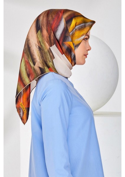 Özel Nostalji Serisi Twill Ipek Eşarp Modelleri 8339D-36