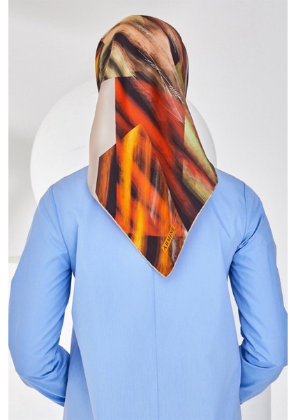 Özel Nostalji Serisi Twill Ipek Eşarp Modelleri 8339D-36