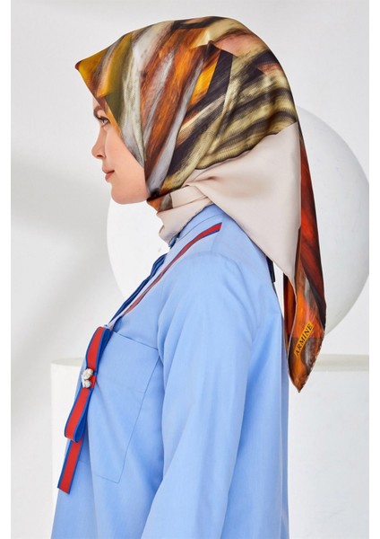 Özel Nostalji Serisi Twill Ipek Eşarp Modelleri 8339D-36