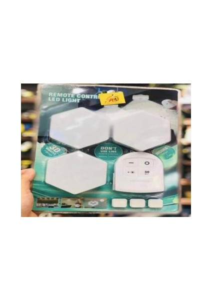 MX-359 Üçlü Altıgen Kumandalı Pilli Dokunmatik Tezgah Altı LED Aydınlatma