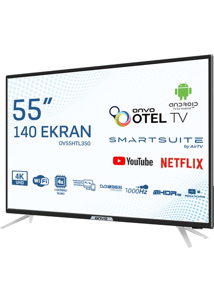 OV55HTL350 55" 140 Ekran Uydu Alıcılı 4K Ultra HD webOS Smart LED TV