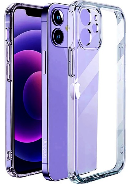 iPhone 14 Uyumlu Kılıf Kamera Üzerini Tam Kapatan Kamera Korumalı Silikon Şeffaf Tıpalı