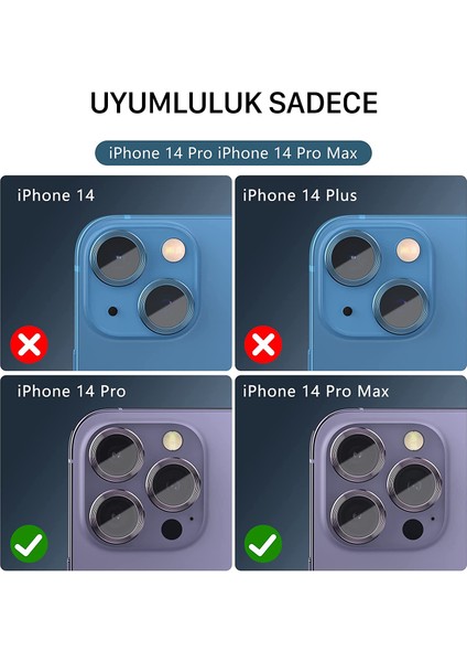 iPhone 14 Pro Max - iPhone 14 Pro Uyumlu Kamera Lens Koruyucu Kılıf Apple iPhone 14 Pro Max fiyatları
