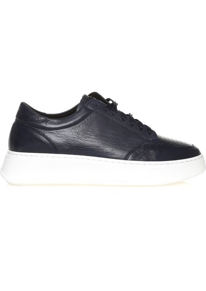 Lacivert Erkek Deri Sneaker ASCOLI