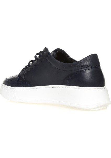 Lacivert Erkek Deri Sneaker ASCOLI