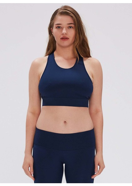 Ash Halter Yaka Sırt Detaylı Toparlayıcı Spor Sütyeni Bra 1014