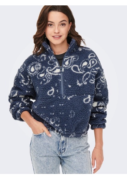 Fermuarlı Lacivert Kadın Polar 15267415