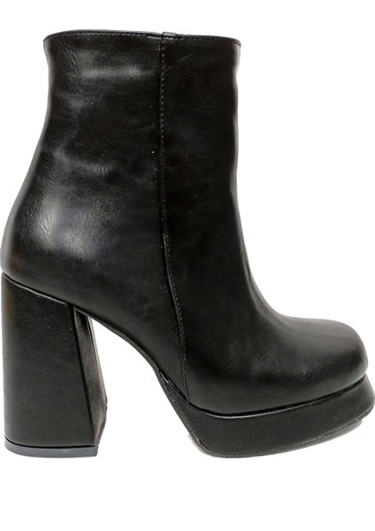 60101 Deri Fermuarlı Sıcak Astar Kadın Bot fiyatları