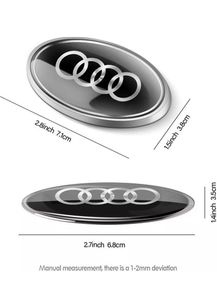 Ik Tuning Audı S Line Logolu Oval Bagaj Kapağı Veya Çamurluk Damla Stıcker(2 Adet)