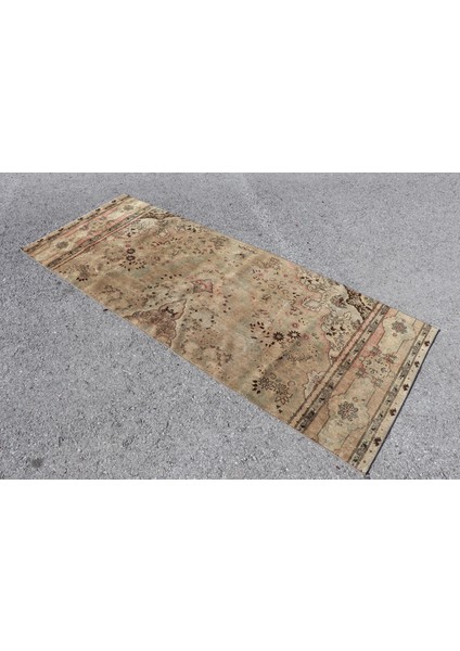 Türk Halısı, Eskitme Halı, Halı, 100X260 cm Kahverengi Halı, Bohemsı Mutfak Halı, 2146 fiyatları